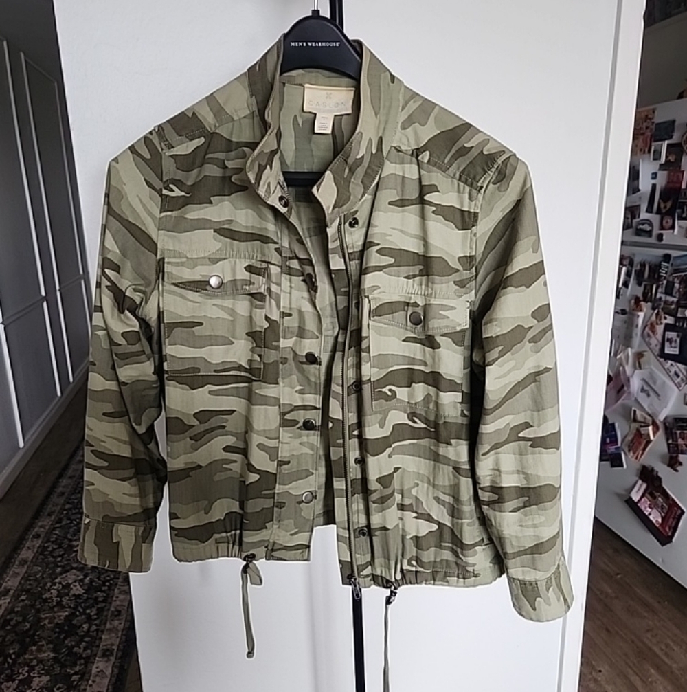 Caslon Olive Camouflage Utility Jacket